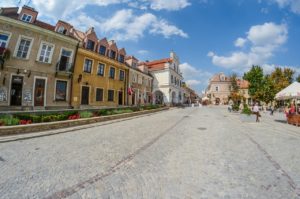 Turysta w Sandomierzu